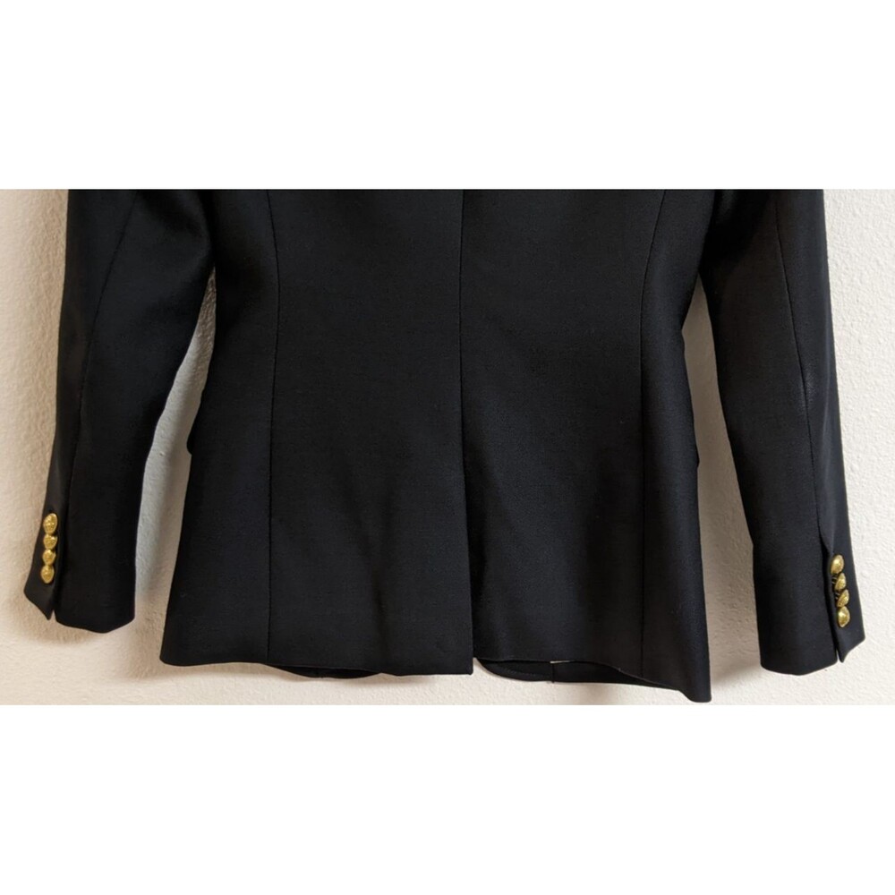 Women's J.CREW 100% Wool Navy Blue SCHOOLBOY 2 Button Blazer 00 Petite - Picture 8 of 15